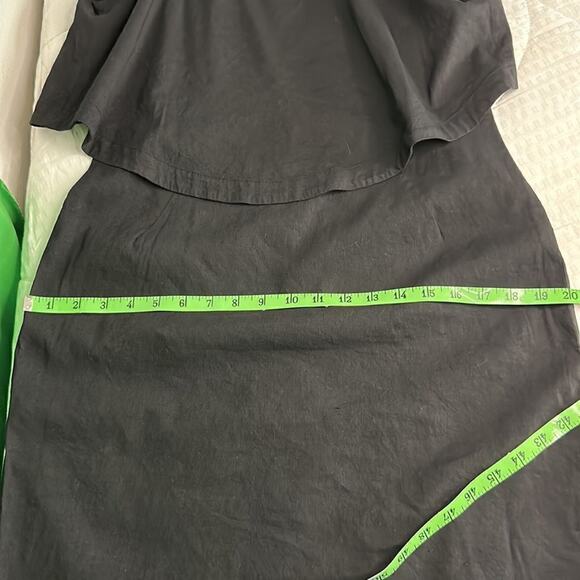 NWT Theory Womens Landale Black Linen Blend Layered Sheath Dress S 8 Sleeveless - Picture 15 of 16